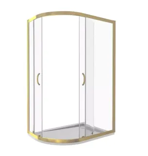 Душевое ограждение Good Door Jazz R-120-C-G 120*80 профиль золото, стекло прозрачное