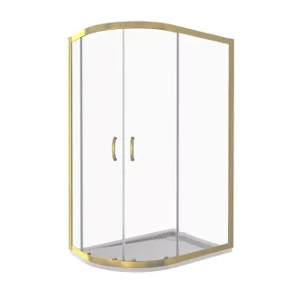 Душевое ограждение Good Door Jazz R-120-C-G 120*80 профиль золото, стекло прозрачное