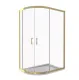 Душевое ограждение Good Door Jazz R-120-C-G 120*80 профиль золото, стекло прозрачное