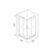 Душевое ограждение Good Door Jazz CR-80-C-G 80*80 профиль золото, стекло прозрачное