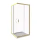 Душевое ограждение Good Door Jazz CR-80-C-G 80*80 профиль золото, стекло прозрачное