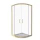 Душевое ограждение Good Door Jazz R-90-C-G 90*90 профиль золото, стекло прозрачное