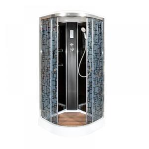 Душевая кабина Deto BМ1510 с электрикой BLACK 100х100х220 см