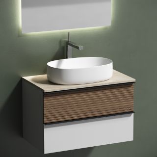 Столешница для ванной комнаты Sancos TT80A2X 80см с отверстием под смеситель kreman