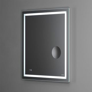 Зеркало Am.Pm Gem M91AMOX0653WG с LED-подсветкой и часами  65 см