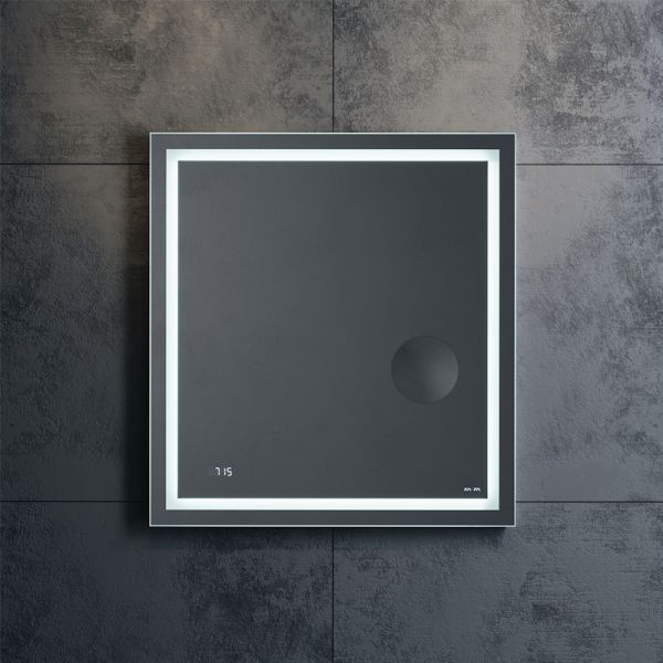 Зеркало Am.Pm Gem M91AMOX0653WG с LED-подсветкой и часами  65 см