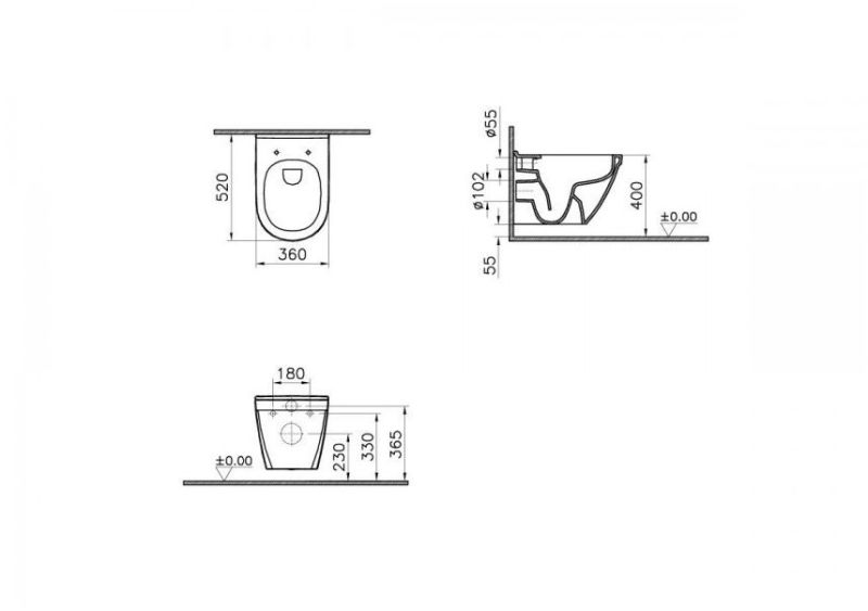 Унитаз Vitra S50 7740B003-0075 подвесной