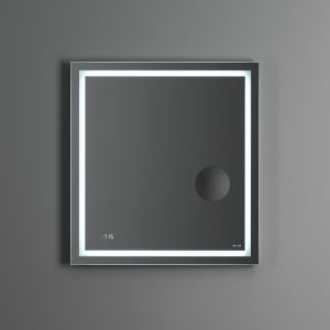 Зеркало Am.Pm Gem M91AMOX0653WG с LED-подсветкой и часами  65 см