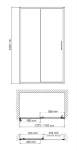 Душевая дверь Wasserkraft Main 41S 41S13 110x200 см