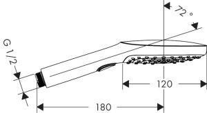 Душевая лейка Hansgrohe  Raindance Select E120 3jet 26520340