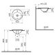 Раковина Vitra S20 5466B003-0001 43cm-цвет белый