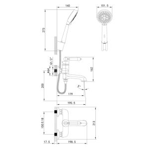 Смеситель для ванны IDDIS Oxford хром глянцевый OXFSB02i02