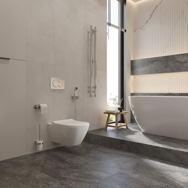 Унитаз подвесной SMYLE SQUARE безободковый с сиденьем микролифт, быстросъемное (500.683.01.1)