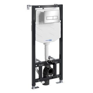 Система инсталляции для унитазов WasserKRAFT Aller 10TLT.010.ME.CH03 с кнопкой смыва