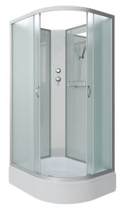 Душевая кабина Niagara NG-33984-14LBK 90x80см серебро/матовое