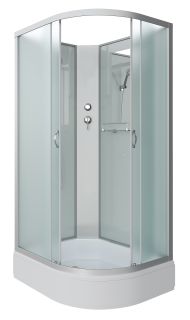 Душевая кабина Niagara NG-33984-14LBK 90x80см серебро/матовое