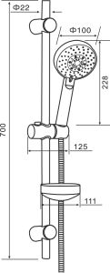 Набор для ванной комнаты 3в1 Agger Slim A2231100 хром