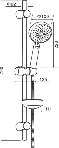Набор для ванной комнаты 3в1 Agger Slim A2231100 хром
