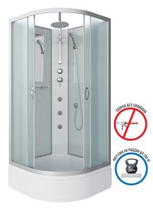 Душевая кабина Niagara NG-3301-14BKTG с гидромассажем 90x90см серебро/матовое
