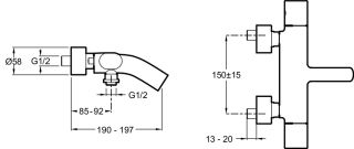 Смеситель для ванны  Jacob Delafon TALAN E10089RU-CP Смеситель для ванны  Jacob Delafon TALAN E10089RU-CP