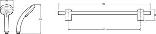 Душевой гарнитур Jacob Delafon CITRUS-90 E12907-CP Душевой гарнитур Jacob Delafon CITRUS-90 E12907-CP