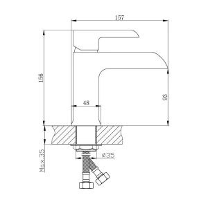 Смеситель для раковины Aquanika Logic AQL1034CR хром