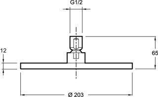 Верхний душ Jacob Delafon EO E14536-CP 20 см