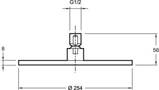 Верхний душ Jacob Delafon EO E14568-CP 25см