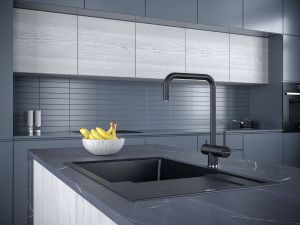 Смеситель для кухни Paulmark Wetter We213030-418 чёрный металлик
