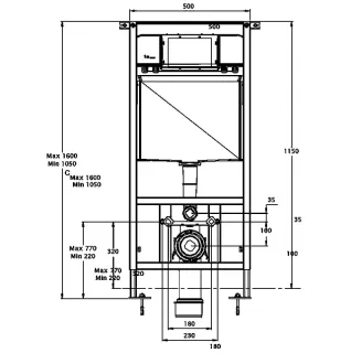 Инсталляция для подвесного унитаза Azario AZ-8010-1000