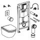Комплект инсталляции Grohe Rapid SL 36501000 с подвесным унитазом Euro Ceramic и сиденьем