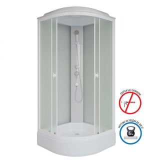 Душевая кабина Niagara Promo P100/26/MT 100x100 см профиль белый стекло матовое