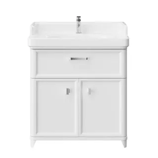 Kerama Marazzi Тумба POMPEI под умывальник напольная 80 см,1 ящик, 2 дверцы белая Kerama Marazzi Тумба POMPEI под умывальник напольная 80 см,1 ящик, 2 дверцы белая