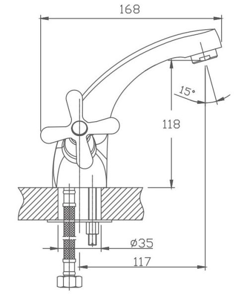 Смеситель для раковины Haiba HB1025 хром