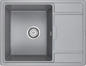Мойка кухонная Paulmark Flugen PM216550-GRM серый металлик