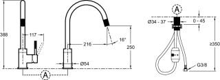 Смеситель для кухни Jacob Delafon EDGAR E23309-CP Смеситель для кухни Jacob Delafon EDGAR E23309-CP