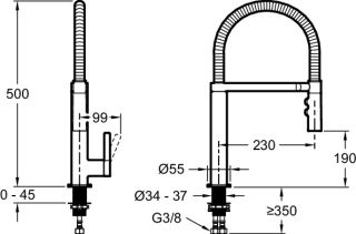 Смеситель для кухни Jacob Delafon SPIRALE E23310-CP