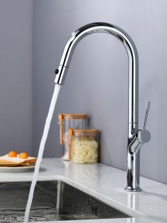 Смеситель для кухни AQUAme Cucina AQM9905CR с выдвижным изливом хром