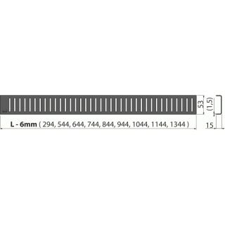 Решетка для душевого лотка AlcaPlast PURE-1450BLACK