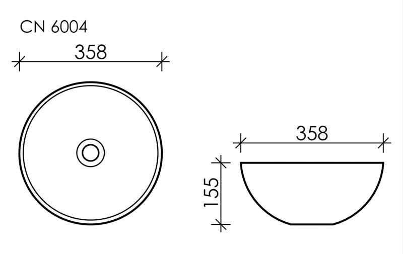 Раковина Ceramica Nova Element CN6004 36см чёрный матовый