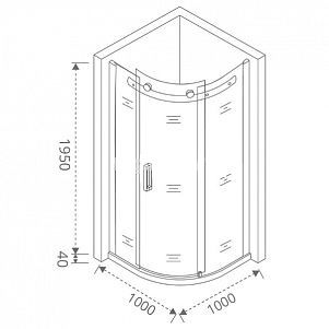Душевой уголок Good Door Altair R-100-C-CH стекло прозрачное Душевой уголок Good Door Altair R-100-C-CH стекло прозрачное