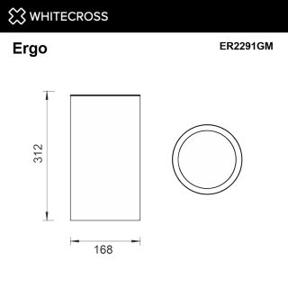 Мусорное ведро Whitecross Ergo ER2291GM 4 л оружейная сталь