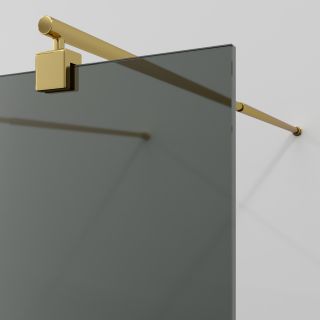 Душевая перегородка WasserKRAFT Vechte 60W39PG-TG 90 см профиль золото стекло тонированное