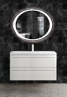Подвесная тумба под раковину Art&Max Platino 90см белый матовый AM-Platino-900-2C-SO-BM-Cer