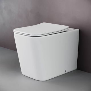Приставной унитаз Ceramica Nova Cubic CN1809 безободковый белый Приставной унитаз Ceramica Nova Cubic CN1809 безободковый белый