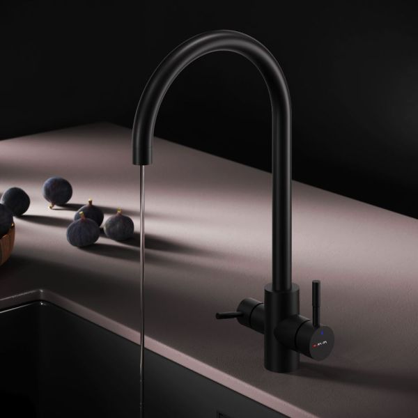 Смеситель для кухни Am.Pm X-Joy S F85B07722 с каналом для питьевой воды чёрный