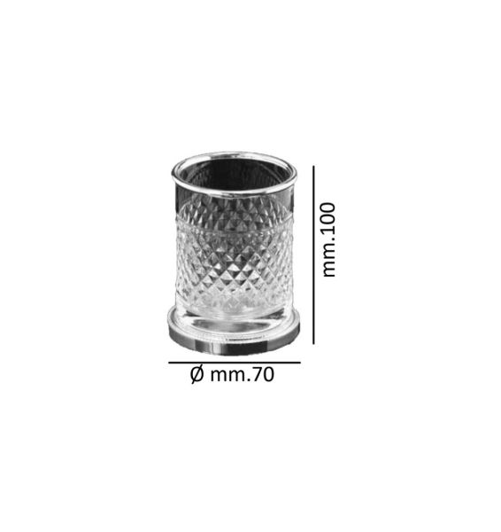 Стакан для зубных щёток Boheme Aura 10252-G золото