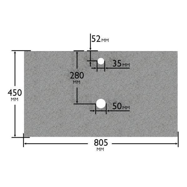 Столешница Санта 900148 80 см вулканический серый