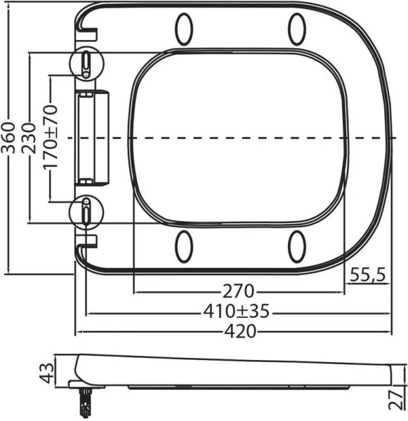 Унитаз подвесной BelBagno Albano BB120CHR/BB120SC с сиденьем микролифт