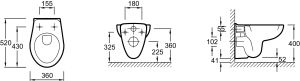 Унитаз подвесной Jacob Delafon BRIVE E4345G-00